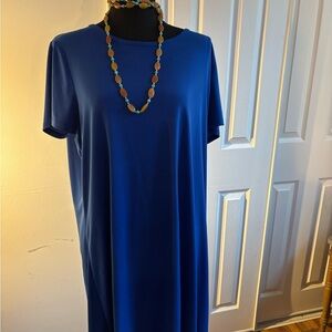 Michael Kors
Electric Blue
Comfy casual  shirt dress 
Midi
Women’s size XL